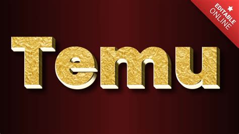 Temu Golden Paper 3d Text Effect Generator