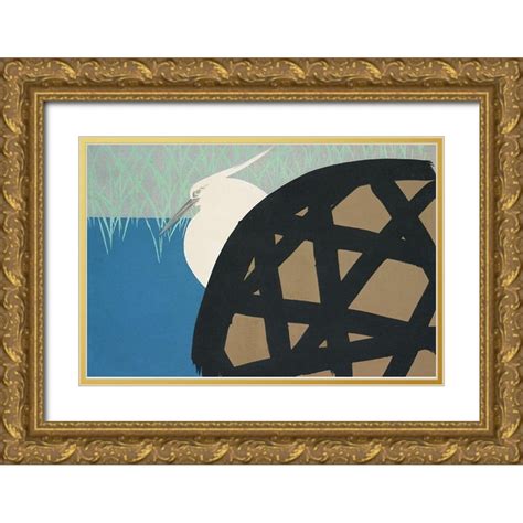 Sekka Kamisaka X Gold Ornate Wood Framed With Double Matting