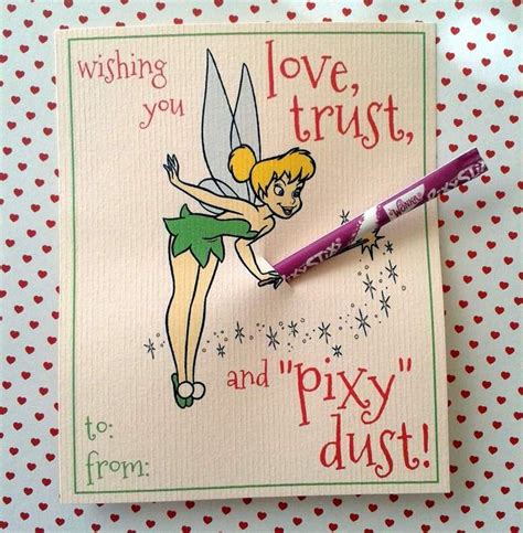 Tinkerbell Valentines Wand Pixie Stix Pixy Stix Valentine School