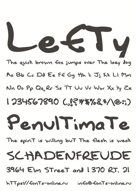 Lefty font