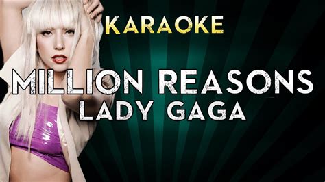 Lady Gaga Million Reasons Karaoke Instrumental Lyrics Youtube