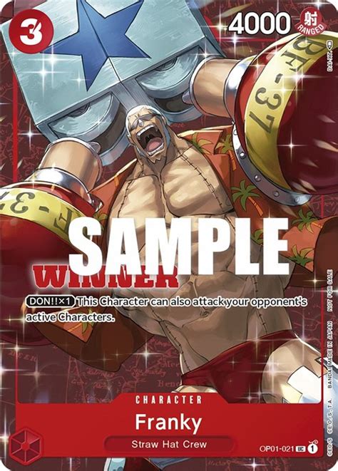 Franky Tournament Pack Vol Winner One Piece Promotion Cards