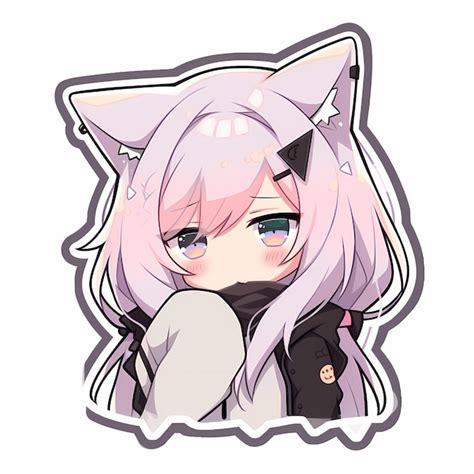 Premium Ai Image Adorable Kawaii Illustrated Chibi Anime Fox Girl