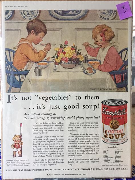 1925 and 1931 Vintage Campbell Soup Ads Vintage Ads | Etsy