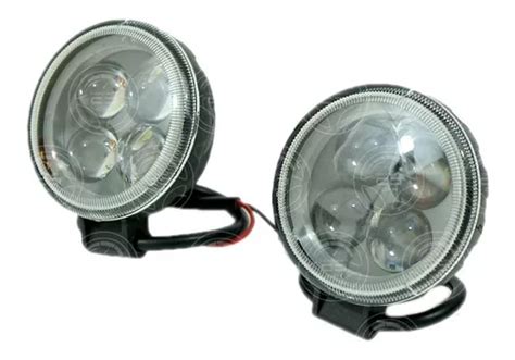 Par Faros 4 Leds Auxiliares 12w Con Lupa 4d Potencia MercadoLibre