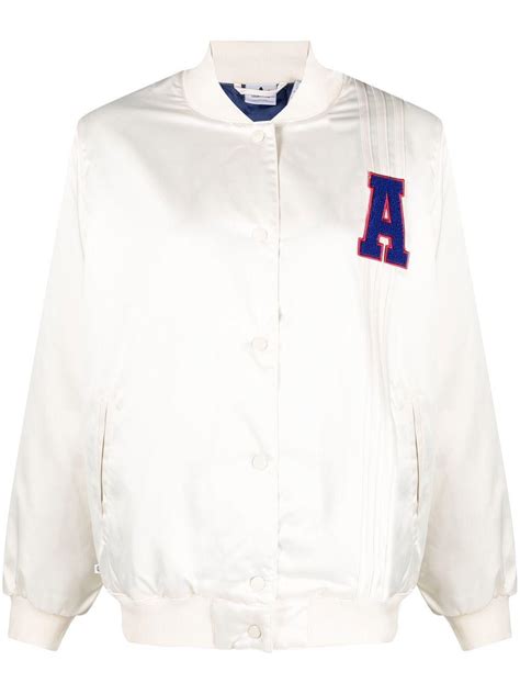 Adidas Varsity Jacket In White Lyst