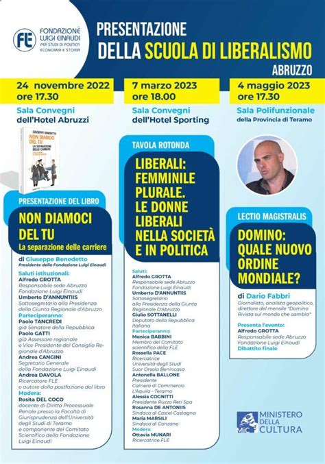 Scuola Di Liberalismo 2023 Abruzzo Fondazione Luigi Einaudi