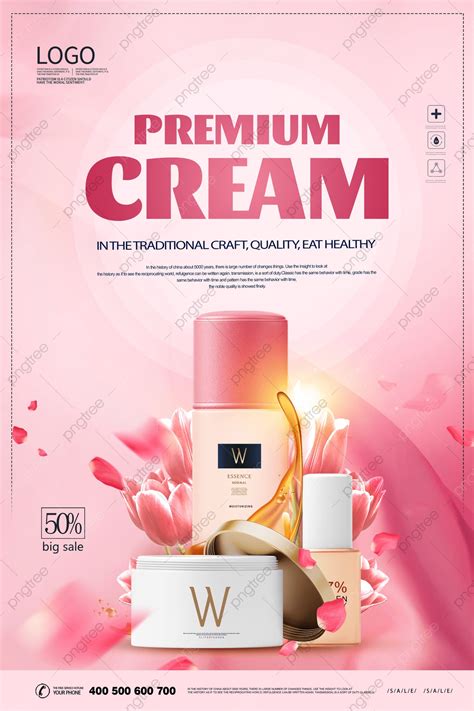 Cartel De Venta De Belleza De Cuidado De La Piel De Productos