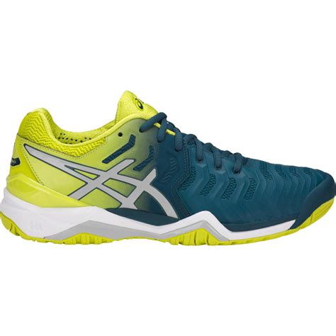 asics mens gel resolution  tennis shoes ink bluesulphur spring