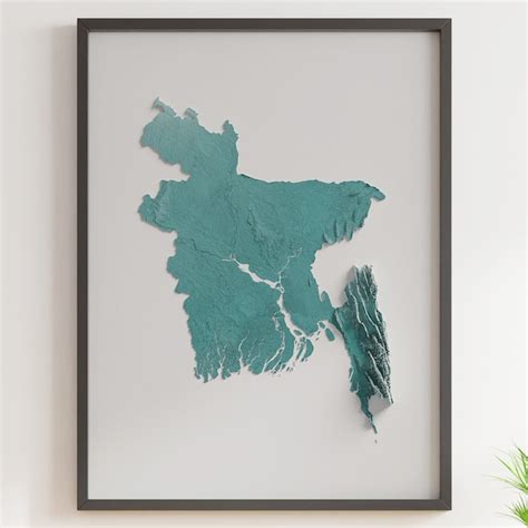 3d Map of Bangladesh - Etsy