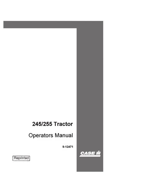 CASE IH 245 255 Tractor Operators Manual | Manuals Online