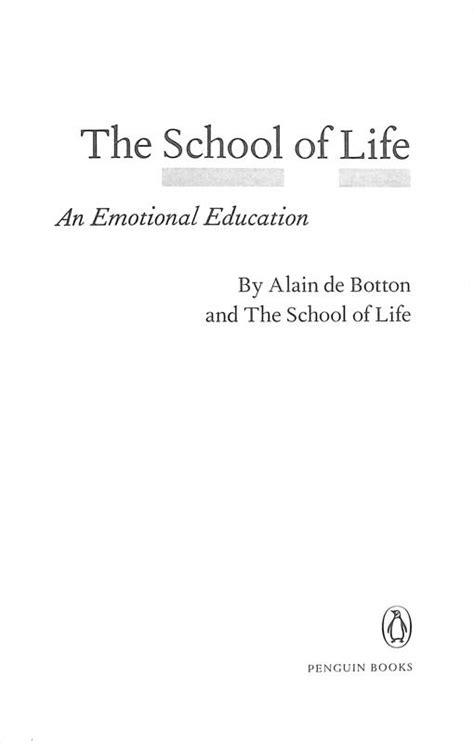 The School of Life : Alain De Botton (author), : 9780241985830 : Blackwell's