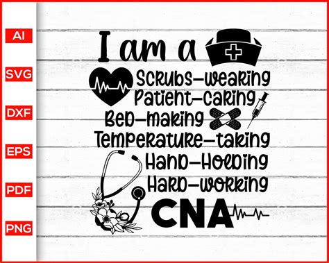 Certified Nursing Assistant Svg Nurse Appreciation Svg Cna Etsy