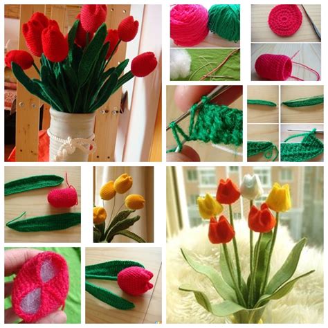 Wonderful DIY Crochet Tulip Flower