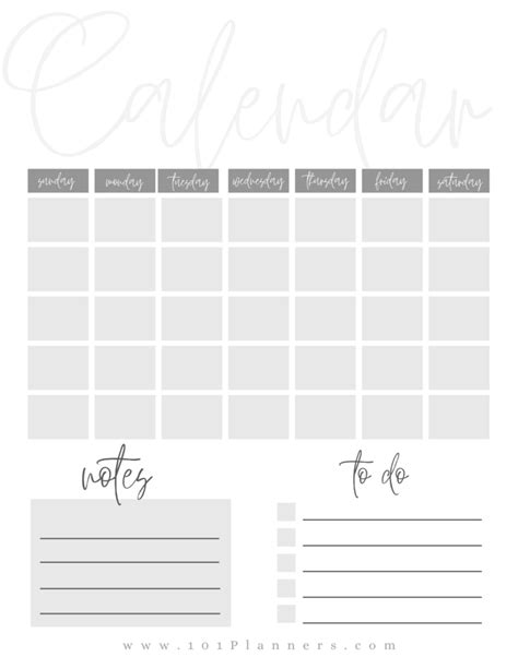 FREE Blank Calendar Templates | Word, Excel, PDF for any month