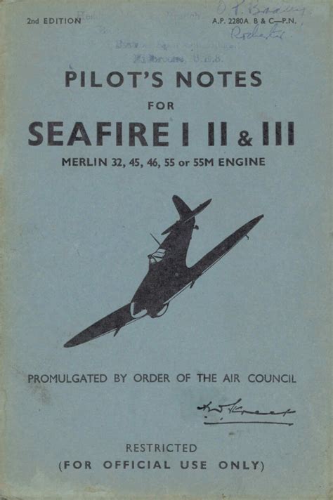 SUPERMARINE SPITFIRE - Flight Manuals