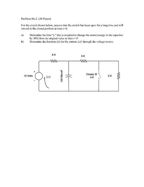 Solved Problem No 2 30 Points For The Circuit Shown