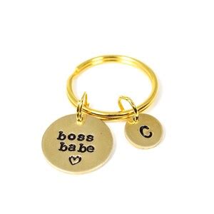 Boss Babe Keychain Girl Boss Feminist Keyring Small Business Owner