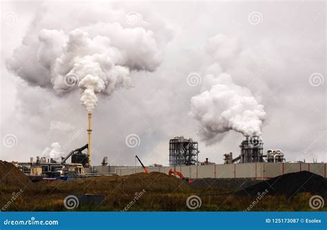 Atmospheric Air Pollution From Industrial Smoke Now Stock Image