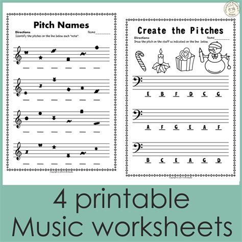 Music Worksheets For Christmas Weekly Freebies