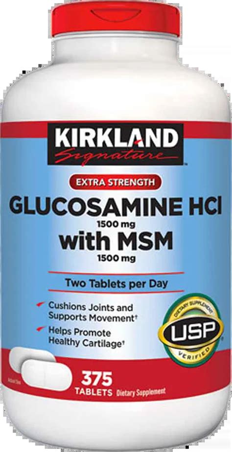 Glucosamine Hcl 1500mg Kirkland With Msm 1500mg