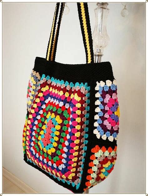 PATRÓN GRATIS Hermosa Bolsa de Grannys a crochet Crochetisimo