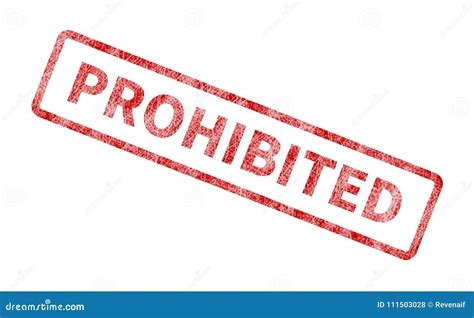 Prohibited Stamp Red Grunge Seal Stock Illustration Illustration Of