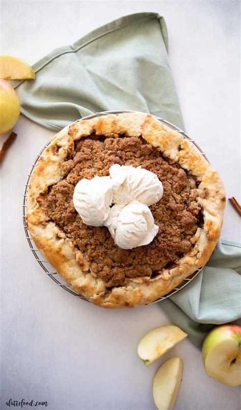 Rustic Apple Pie Recipe With A Brown Sugar Crumble A Latte Food