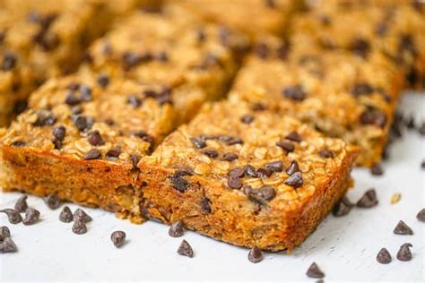 Soft Baked Peanut Butter Banana Oatmeal Bars Daily Vegan Meal