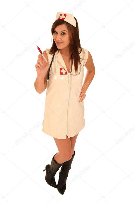 Beautiful Brunette Nurse Stock Photo Fouroaks 3439324