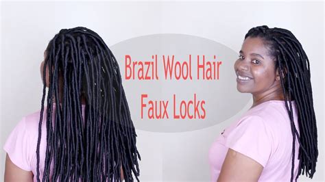 How To Brazilian Wool Faux Locks Tutorial Youtube