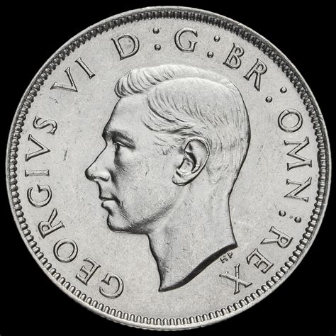 George Vi Silver Two Shilling Coin Florin A Unc