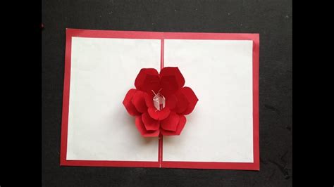 Easy To Make A 3d Flower Pop Up Paper Card Tutorial And Free Pattern Youtube