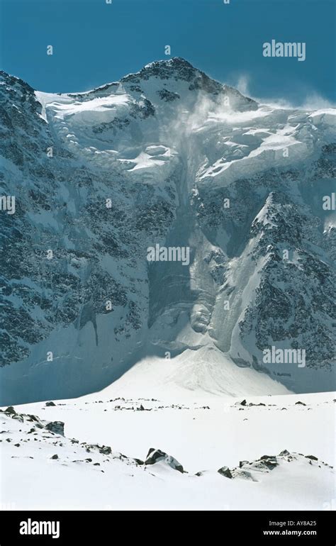 The highest peak of Siberia the Belukha Mountain Katunskiy Ridge Stock ...