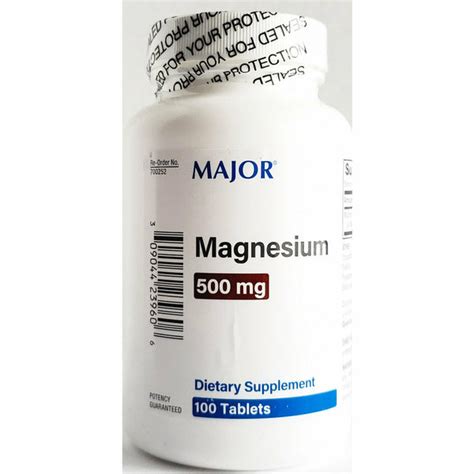 magnesium  mg  tablets  major medicalmegastorecom