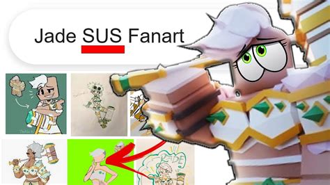 Jade Kit Reacts To Sus Fanarts Roblox Bedwars Youtube