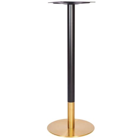 Ares Brass And Black Small Poseur Table Base Contract Chair Co