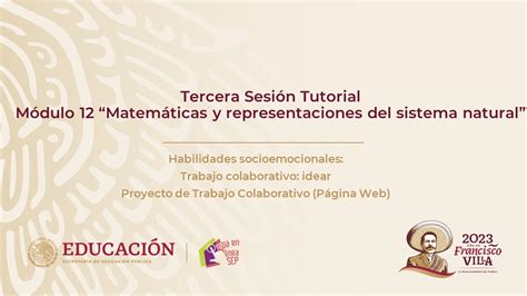 Tercera Sesi N Tutorial M Dulo Matem Ticas Y Representaciones Del