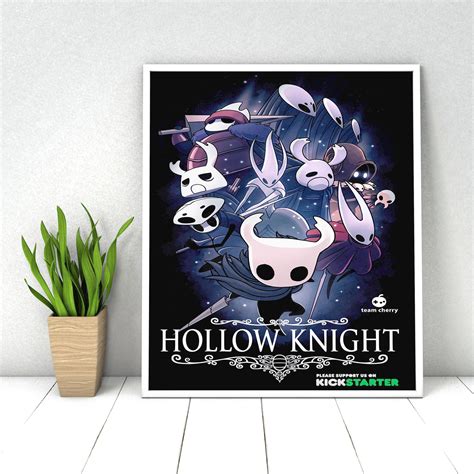 Hollow Knight Poster Canvas Hallownest Wall Art Wall Decor Rolled