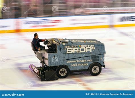 zamboni  hockey game editorial stock image image  zamboni