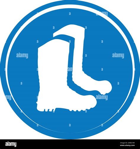 Wear Safety Shoes Protective Safety Boots Must Be Worn Safety Icon