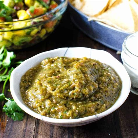 Roasted Tomatillo Salsa Verde The Flavor Bender