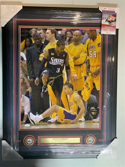 Allen Iverson Autograph Signed 76ers Step Over 16x20 Photo Etsy