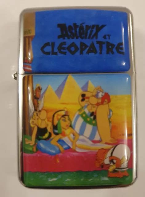 RARE BRIQUET À essence Astérix et Cléopâtre en métal Edition