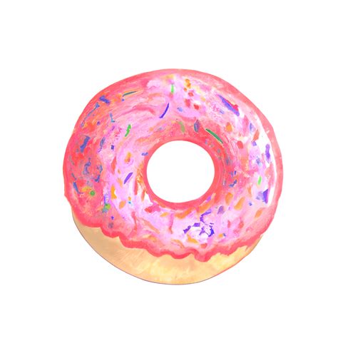 Pink Donut With Sprinkles On Transparent Background · Creative Fabrica