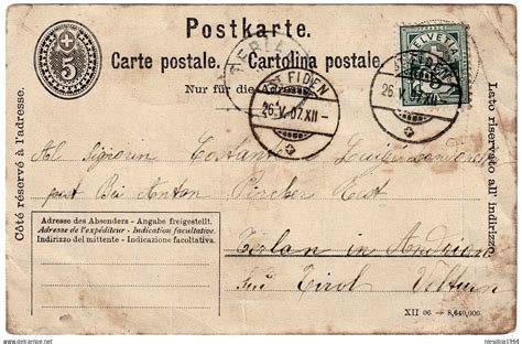 Entiers Postaux Belle Poque Switzerland Postcard Seals Terlan St