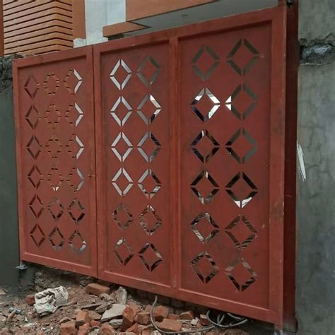 black mild steel ms sliding door  office exterior  sq ft