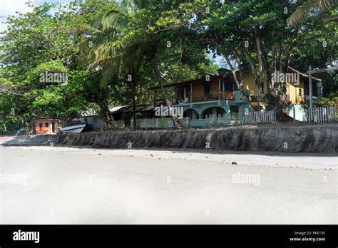 Tourist resorts on the beach, Trinidad, Trinidad and Tobago Stock Photo ...