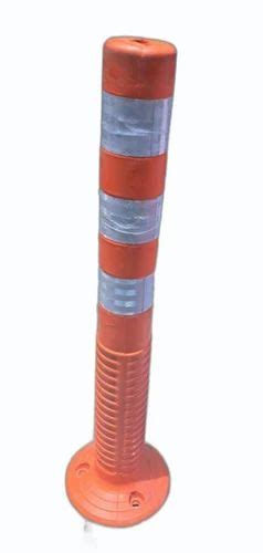 Orange And White Hans Flexible Pvc Spring Post For Road Safety At Rs