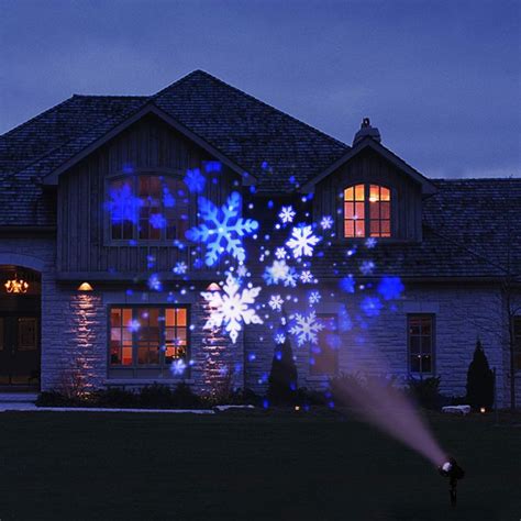 Eambrite Christmas Projector Lights Led White Blue Rotating Snowflake